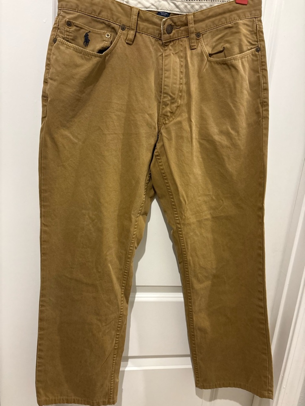 Polo Ralph Lauren Chino Dungarees Cotton Logo Khaki Tan 33/30